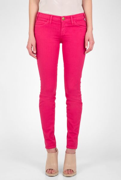 Current/elliott Bright Rose The Ankle Skinny Jeans in Pink (rose) | Lyst