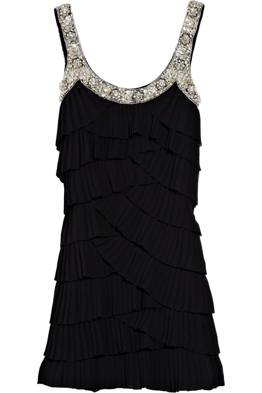 Lyst - Rachel Gilbert Keisha Embellished Crepe Dress in Black