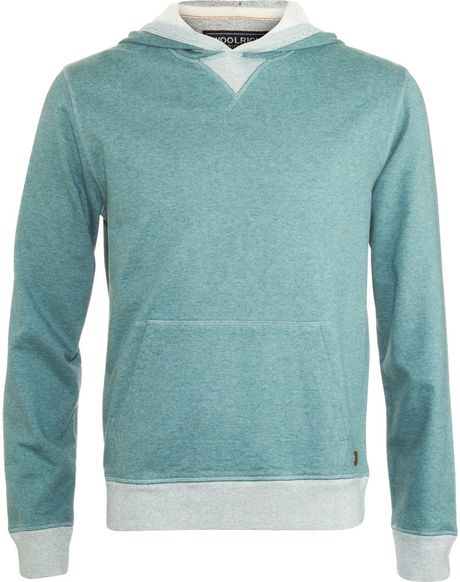 Woolrich Pullover Hoodie in Blue for Men (teal) | Lyst