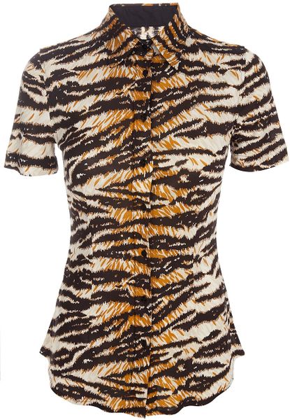 D&g Zebra Print Shirt in Brown (zebra) | Lyst