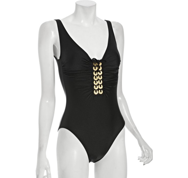 Lyst Gottex Classic Black Cimaron V Neck Tank One Piece Swimsuit In Black