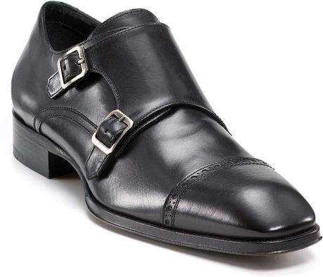 To Boot Webster Double Monk Strap Dress Shoes in Black for Men (Nero ...