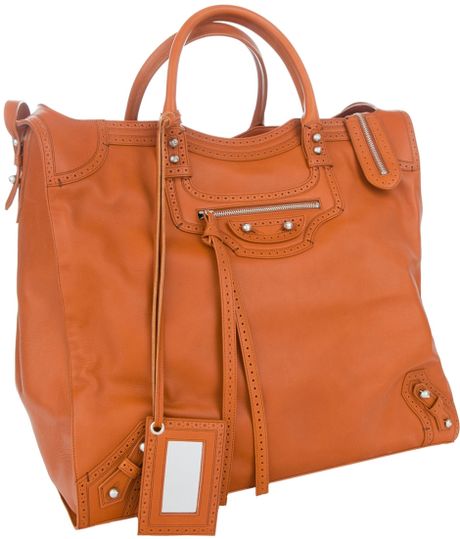 Balenciaga Riva Bag in Orange (cognac) | Lyst