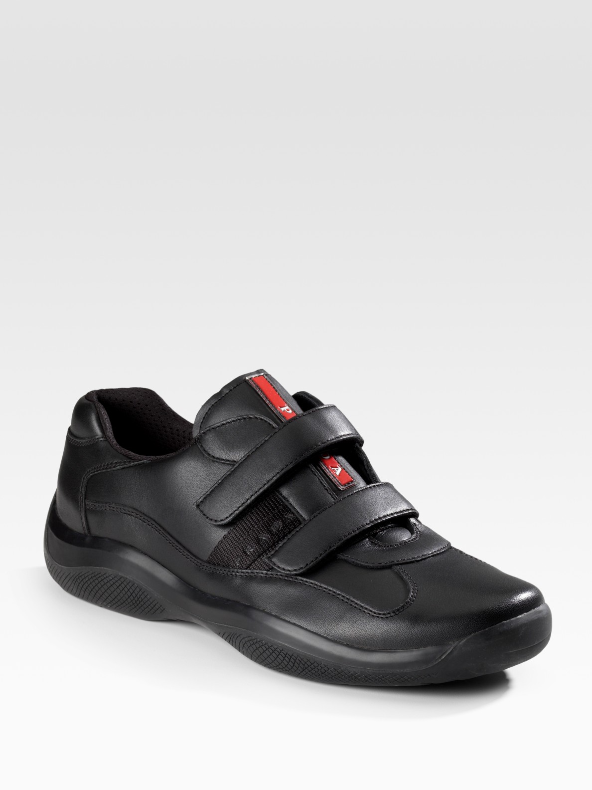 Prada Double-strap Sneakers in Black for Men | Lyst
