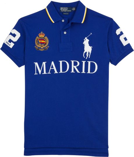 Polo Ralph Lauren Royal Blue Madrid Crest Polo in Blue for Men | Lyst