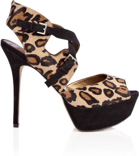 Sam Edelman Noura Pony Leopard Print Platform Sandal in Animal (leopard ...