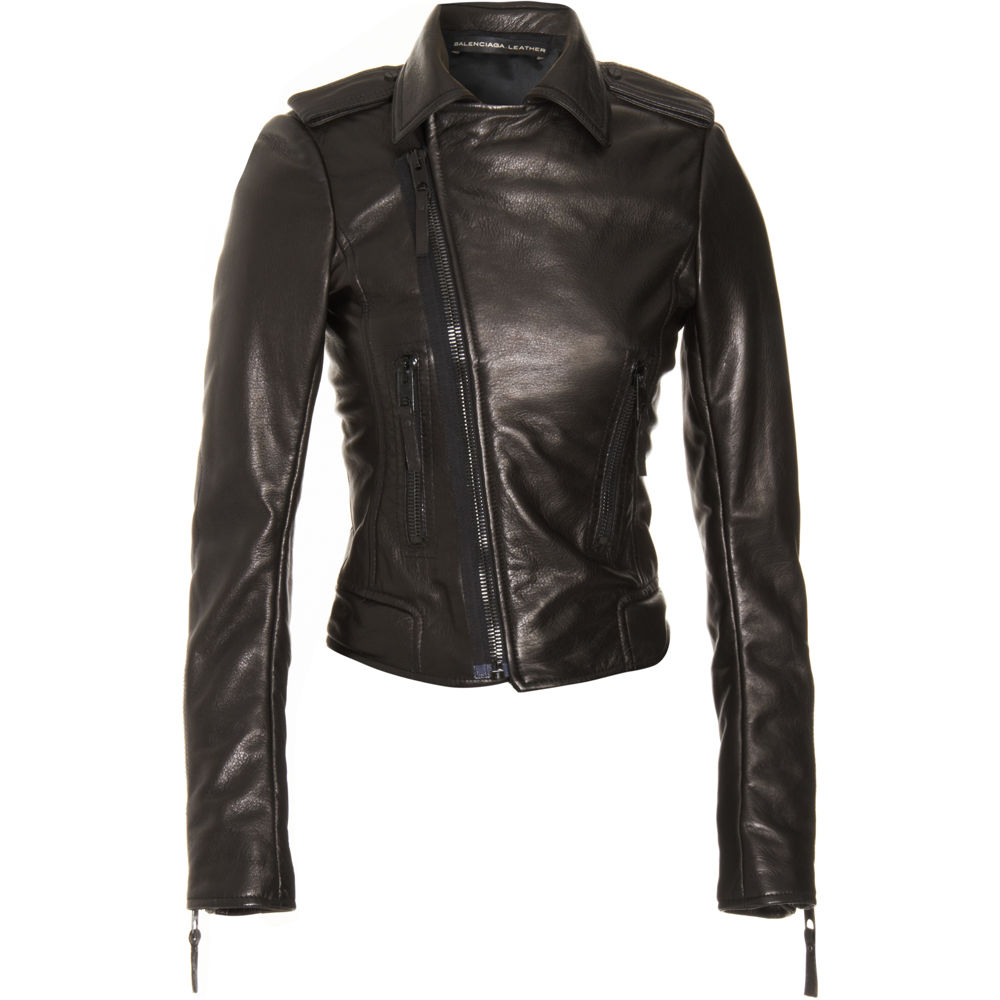 Balenciaga Motorcycle Jacket in Black | Lyst
