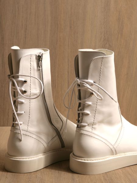 Ann Demeulemeester Mens Vitello Shoes in White for Men | Lyst
