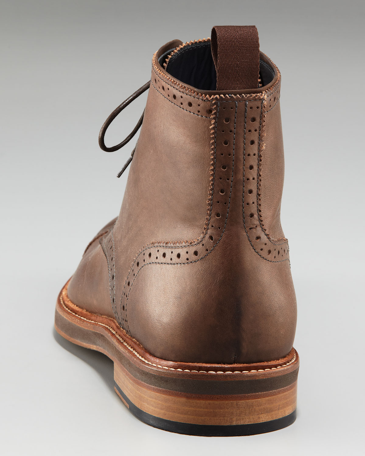 Lyst - Lanvin Cap-toe Boot in Brown for Men