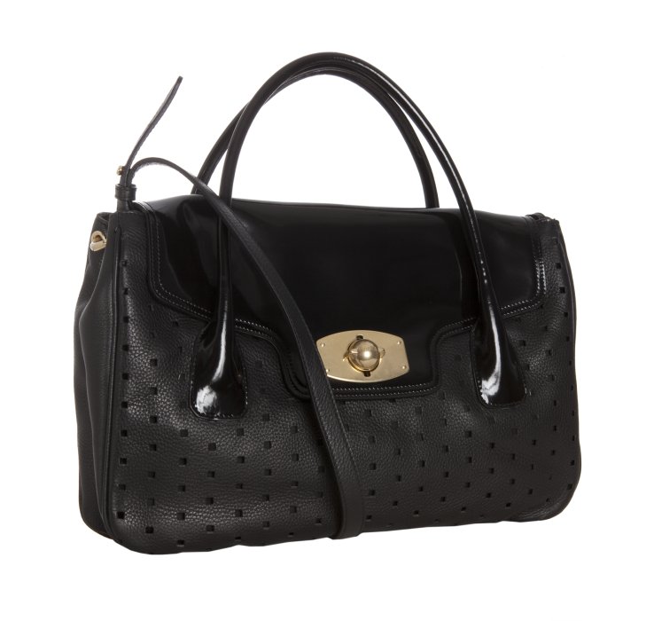 Furla Onyx Perforated Leather Ardith Large Convertible Bag in Black ...