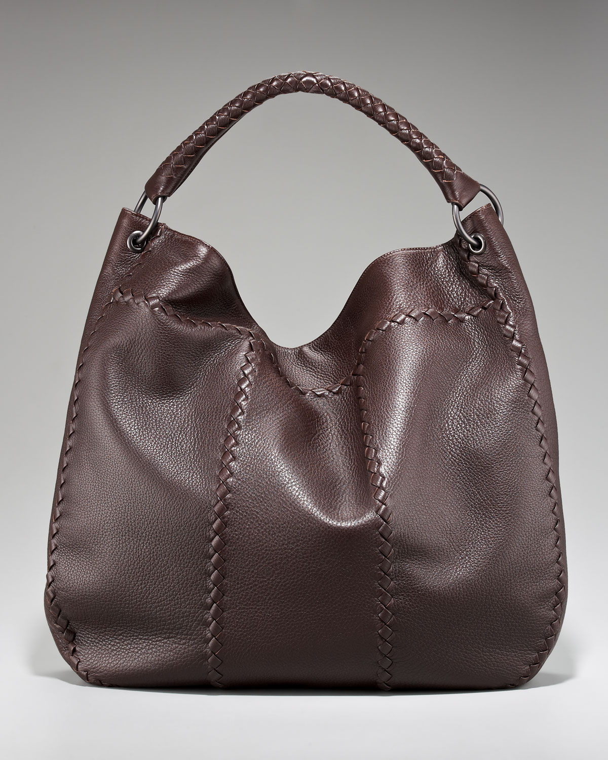 Bottega Veneta Woven Detail Shoulder Bag in Black (ebano) | Lyst