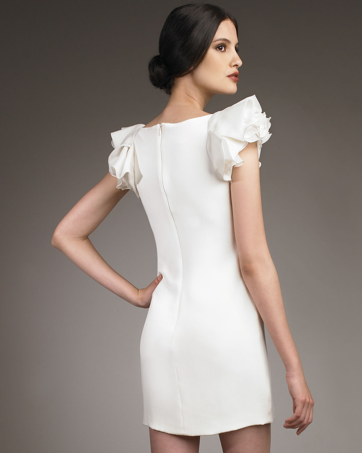 White Ruffle Dress