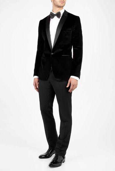 D&g Black Velvet Blazer Slim Tuxedo Suit in Black for Men | Lyst
