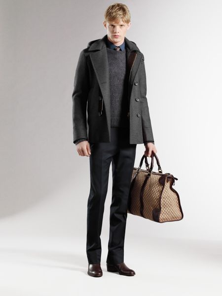Gucci Hooded Peacoat in Gray for Men (grey) | Lyst