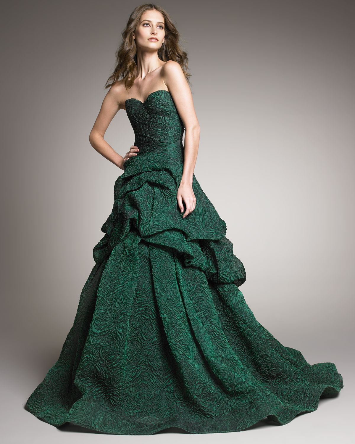 Monique Lhuillier Green Dress