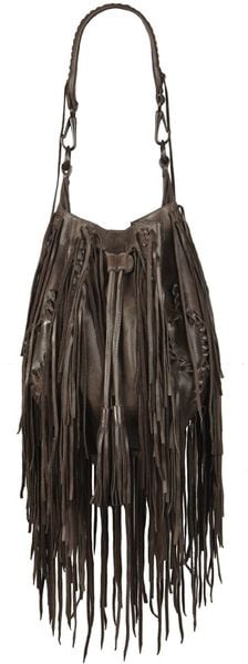 Allsaints Bonita Fringe Bag in Brown (bitter) | Lyst