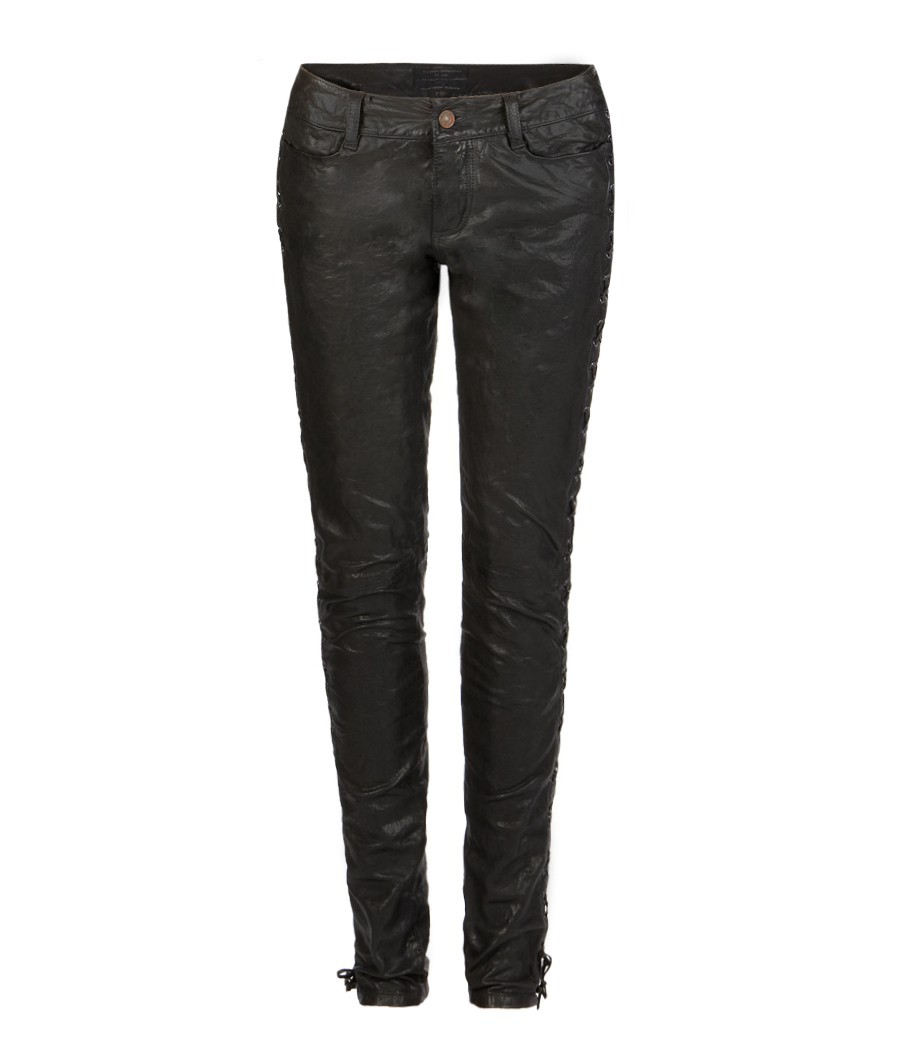 Allsaints Laurella Leather Trousers in Black | Lyst