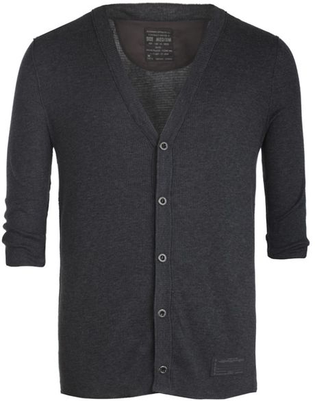 Allsaints Morris H/s Cardigan in Gray for Men (charcoal marl) | Lyst