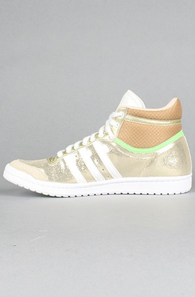 Adidas The Top Ten Hi Sleek W Sneaker in Neo Gold in Gold for Men | Lyst