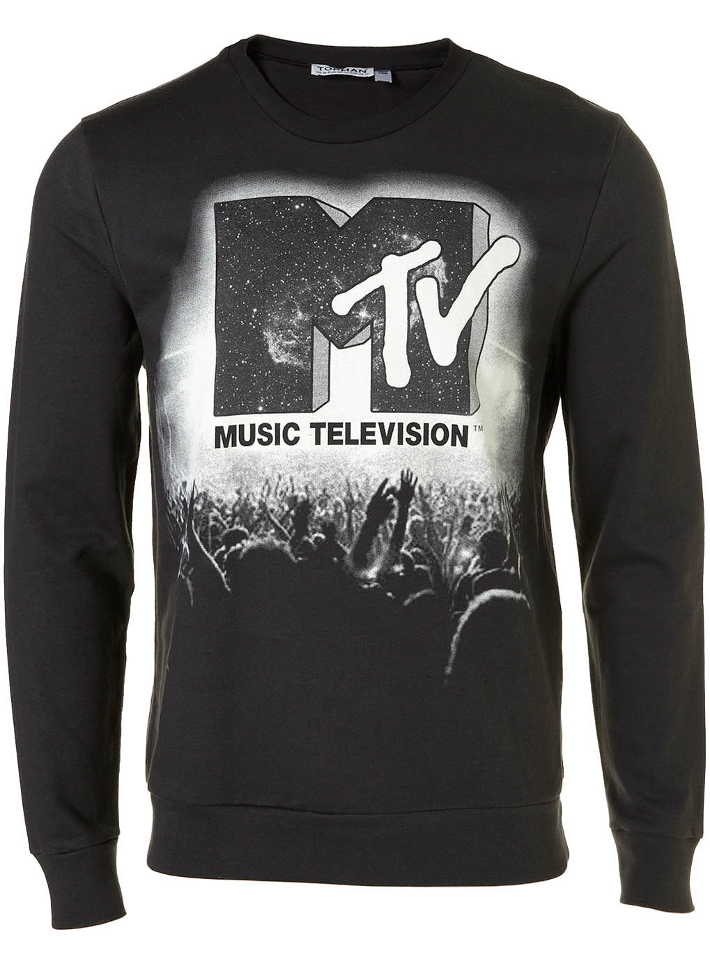 Topman Black Mtv Crowd Sweatshirt in Black for Men | Lyst