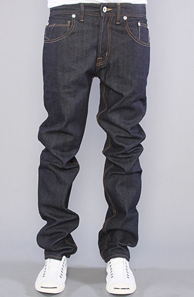 Artful Dodger The Stretch Blade Slim Fit Jeans in Raw Indigo in Black ...