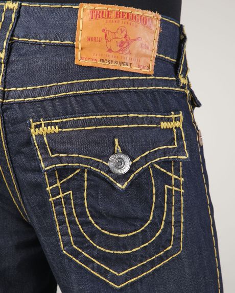 True Religion Ricky Super T Body Rinse Jeans in Blue for Men | Lyst