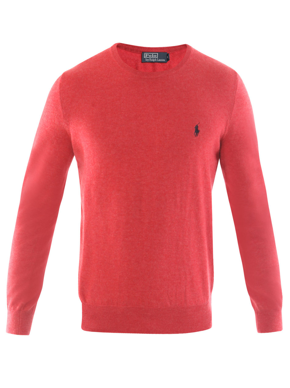 Polo Ralph Lauren Crew Neck Sweater in Red for Men | Lyst