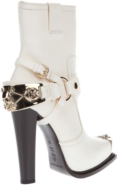 Gianmarco Lorenzi Toe Capped Boot in White | Lyst