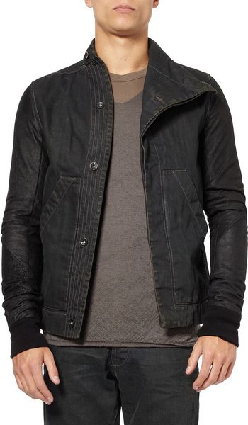 Drkshdw By Rick Owens Denim Jacket with Leather Sleeves in Blue for Men ...