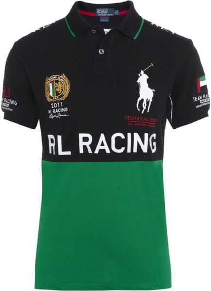 Polo Ralph Lauren Uae Racing Polo Shirt in Black for Men | Lyst