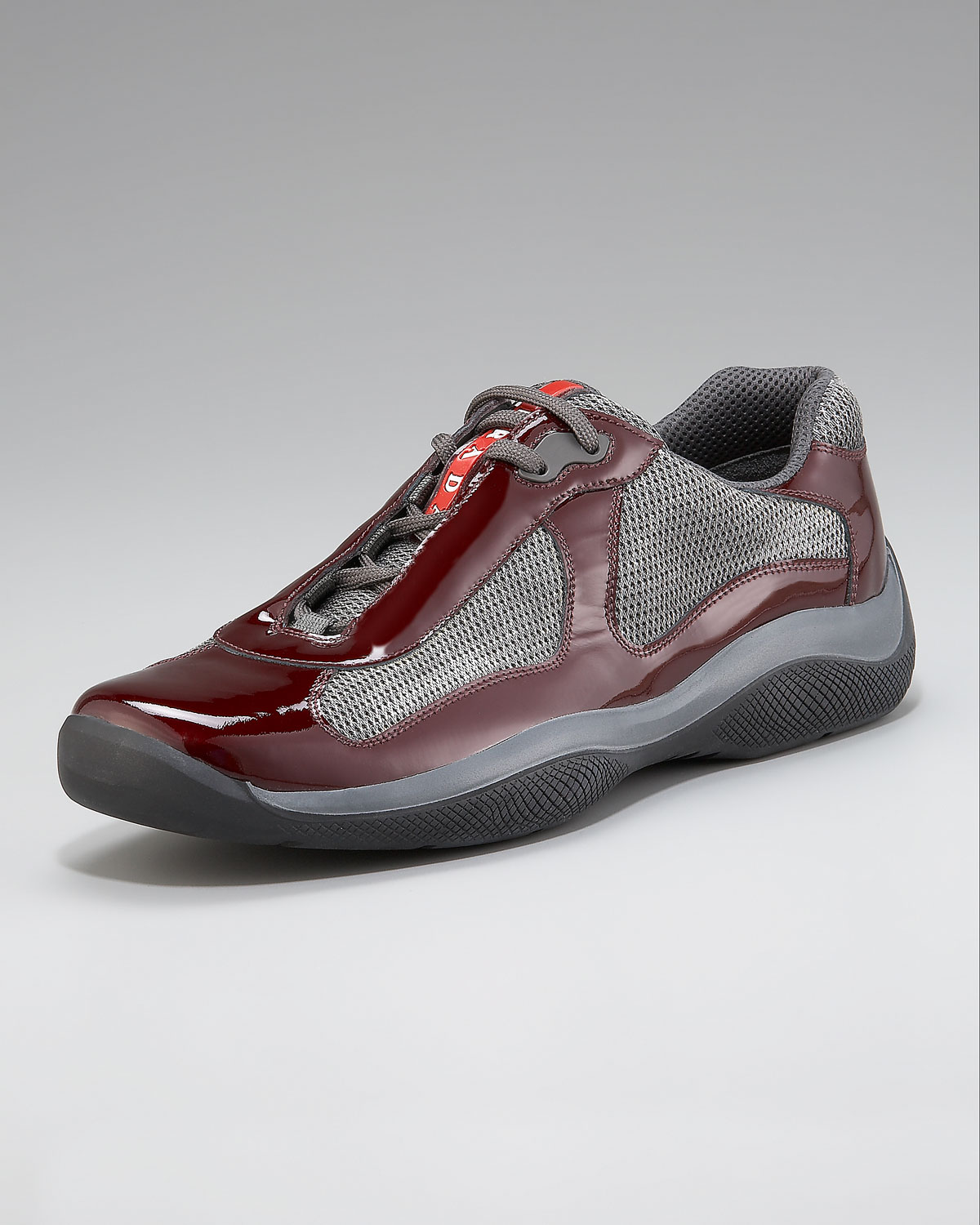Prada Patent Leather Sneaker in Red for Men | Lyst