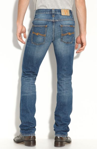 Nudie Jeans Slim Jim Slim Straight Leg Jeans (recycle Organic Wash) in ...