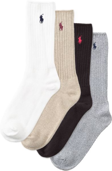 Polo Ralph Lauren Crew Socks in Black for Men | Lyst