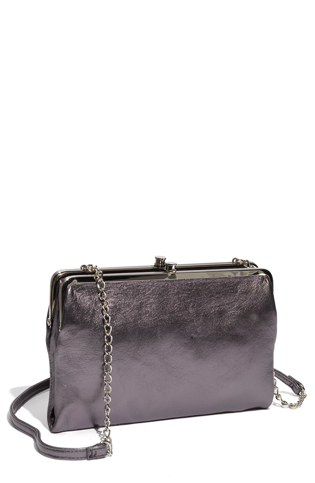 Hobo Leanne Metallic Crossbody Bag in Gray (mauve) | Lyst