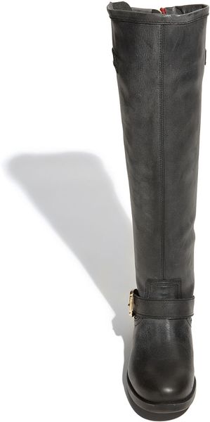 Steve Madden Lindley Contrast Zip Boot in Black | Lyst