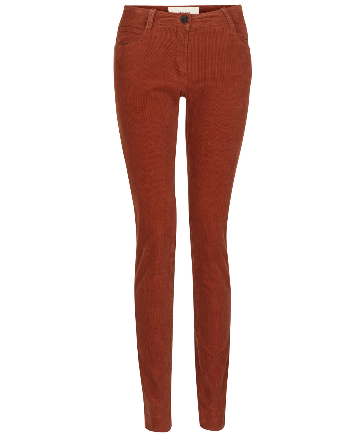 Sessun Burnt Orange Bedford Skinny Corduroy Trousers in Orange | Lyst