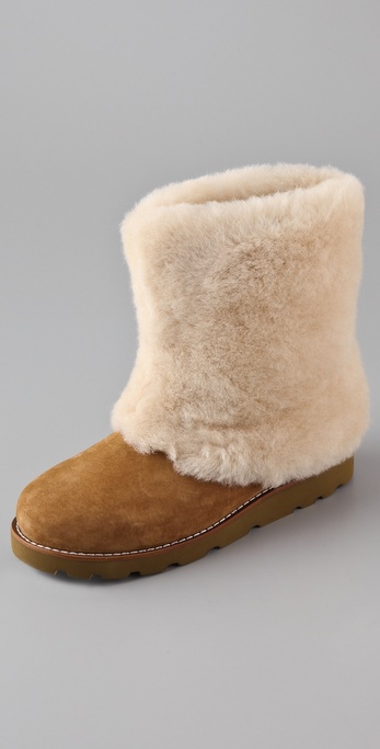 ugg moccasins with fur on the outside