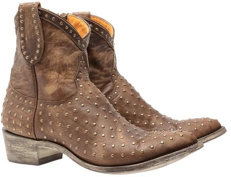 Mexicana Leather Cowboy Boots with Studs in Brown | Lyst