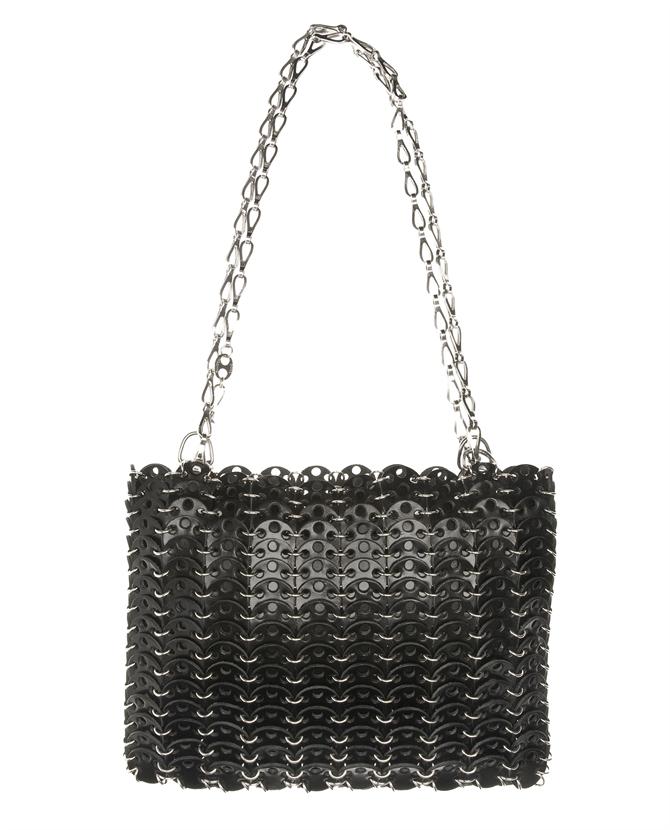 Paco Rabanne Le 69 Leather Chainmail Bag in Black | Lyst