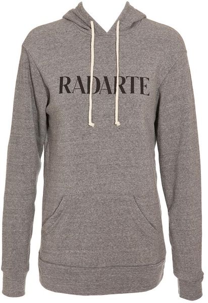 Rodarte Radarte Hooded Sweatshirt in Gray (grey)