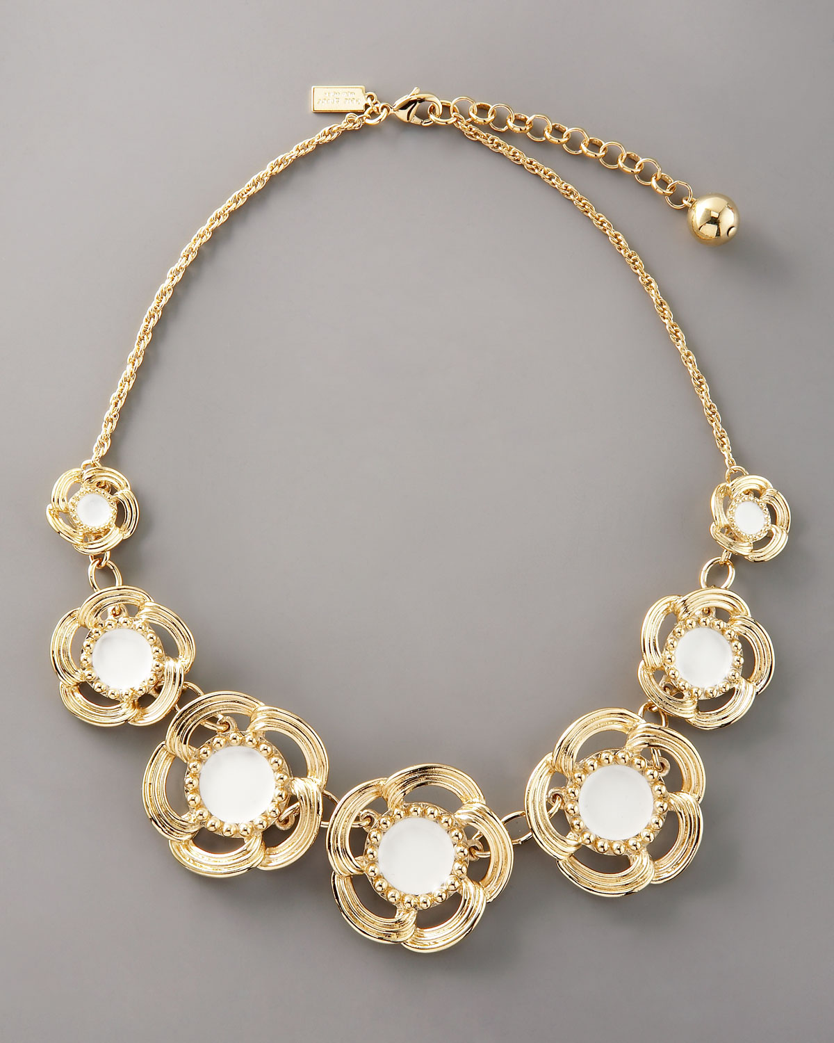 Lyst - Kate Spade New York Enamel Flower Necklace in Metallic