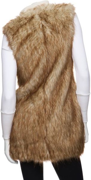 Rachel Zoe Long Faux Fur Vest in White | Lyst