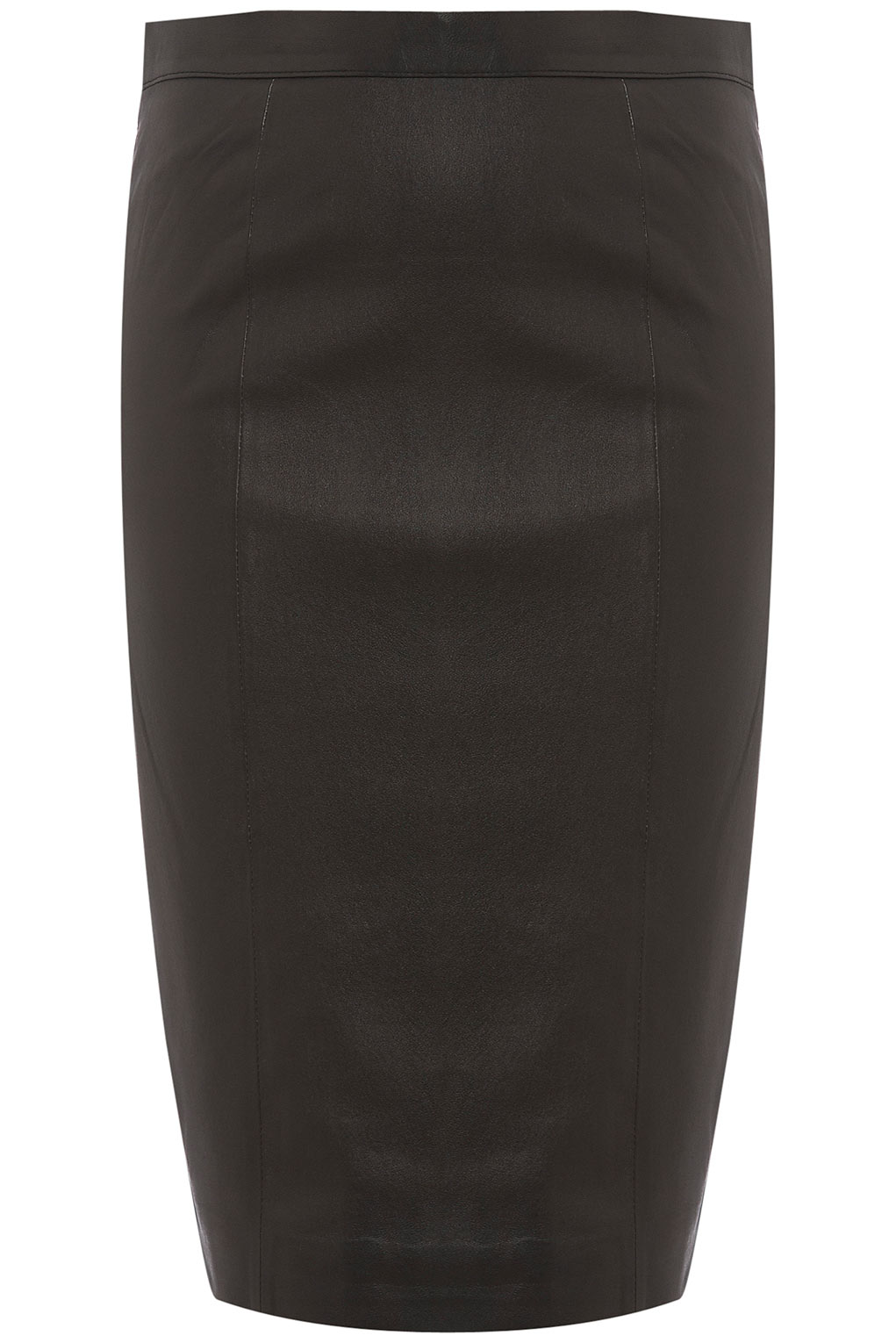 Topshop Leather Pencil Skirt in Black | Lyst