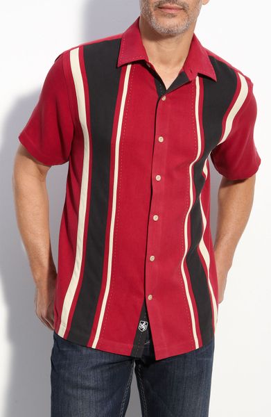 Nat Nast Short Sleeve Silk Shirt in Black for Men (red/ black/ khaki ...