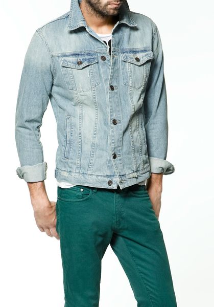 Zara Jeans Jacket in Blue for Men | Lyst