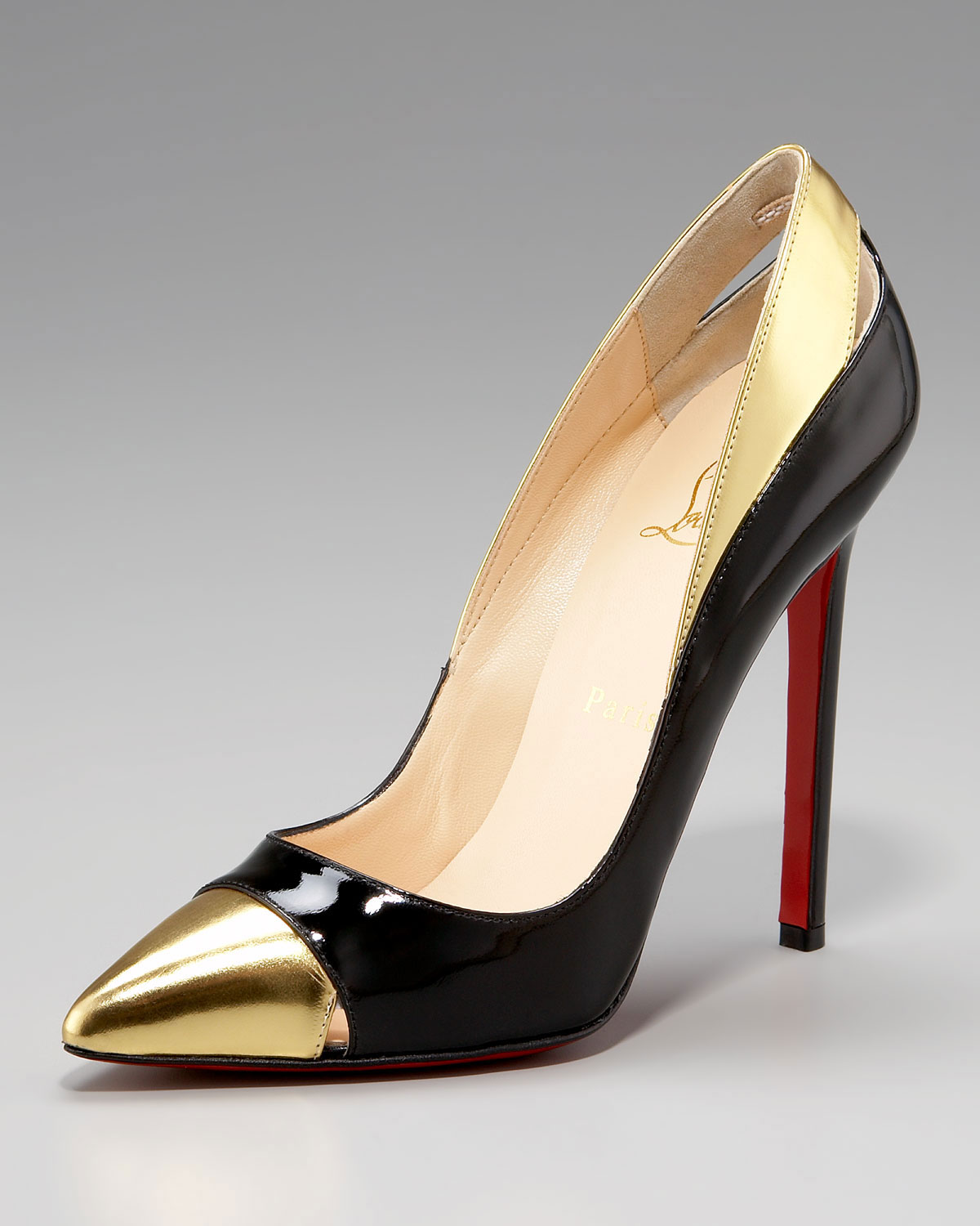 louis vuitton shoes fake - christian louboutin two tone leather louboutin pumps