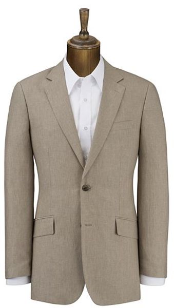 John Lewis Men Linen Suit Jacket Stone in Gray for Men | Lyst