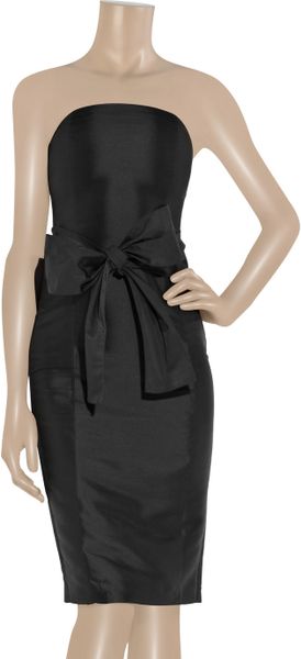 By Malene Birger Tilanda Wool and Silk-blend Strapless Dress in Black ...