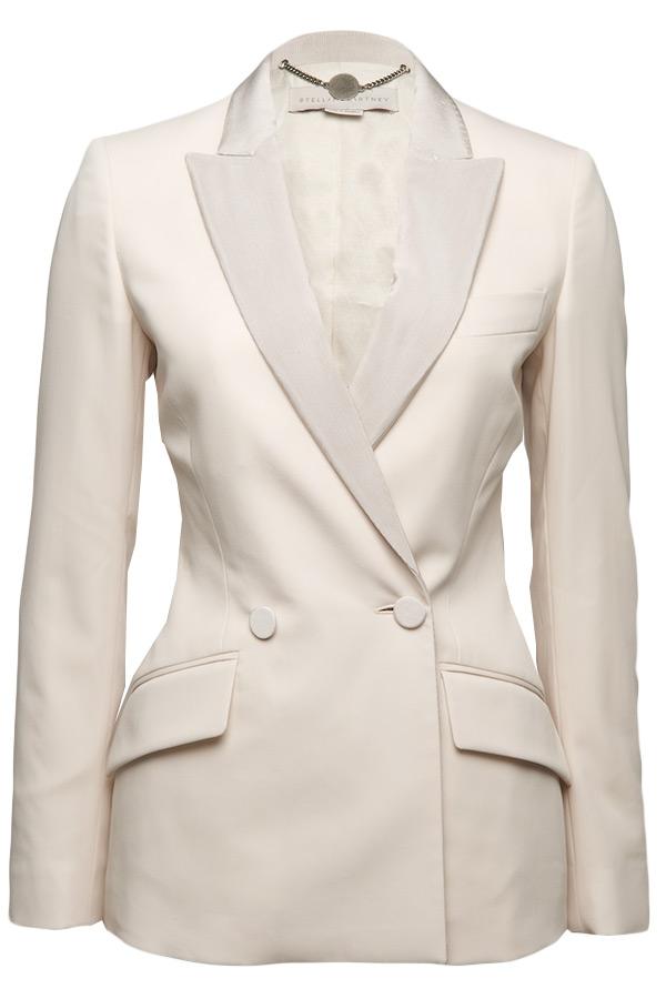 Stella Mccartney Tuxedo Jacket in Beige (ivory) | Lyst