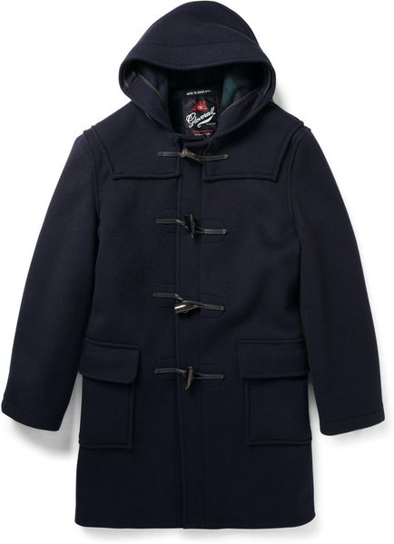 Gloverall Classic Wool-blend Duffle Coat in Blue for Men | Lyst
